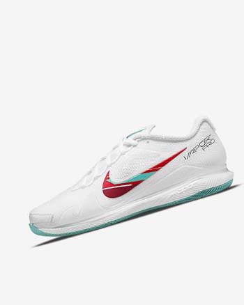 Nike Court Air Zoom Vapor Pro Blancos Rojos Vino Turquesa | MX 2862